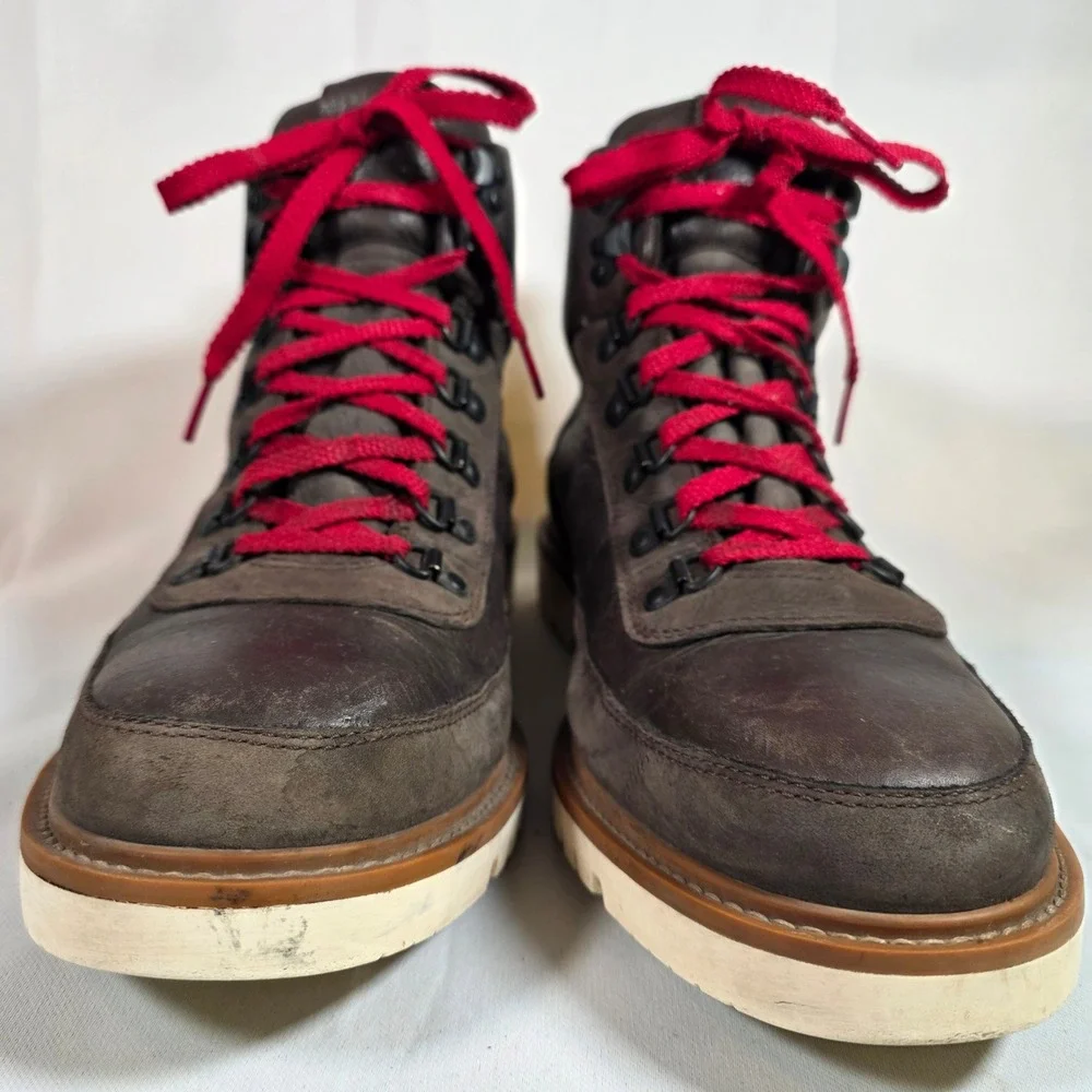 COLE HAAN Keaton Waterproof Hiking Boots Men's 11M Brown Leather Lug Sole Trail